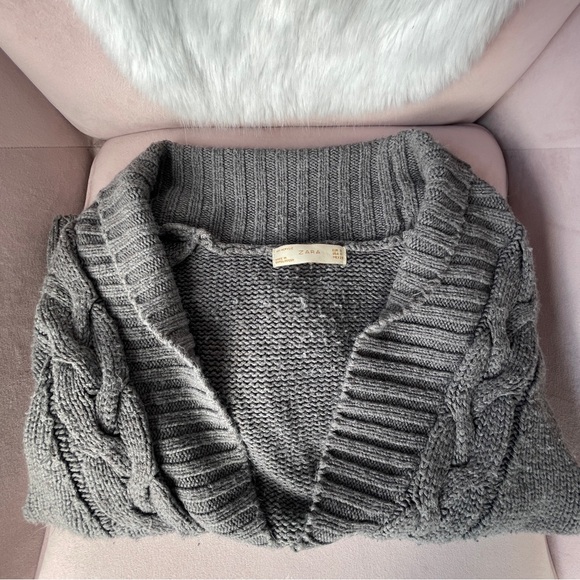 Zara Grey Grandpa Cardigan (S) - Picture 3 of 3